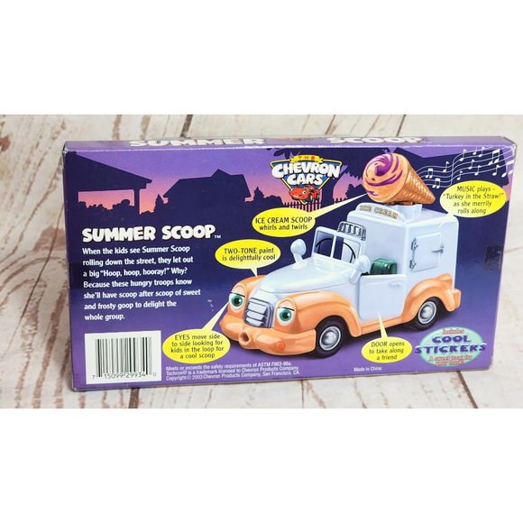 Vintage 2003 Chevron Cars Summer Scoop Ice Cream Toy Truck - Picture 12 of 16